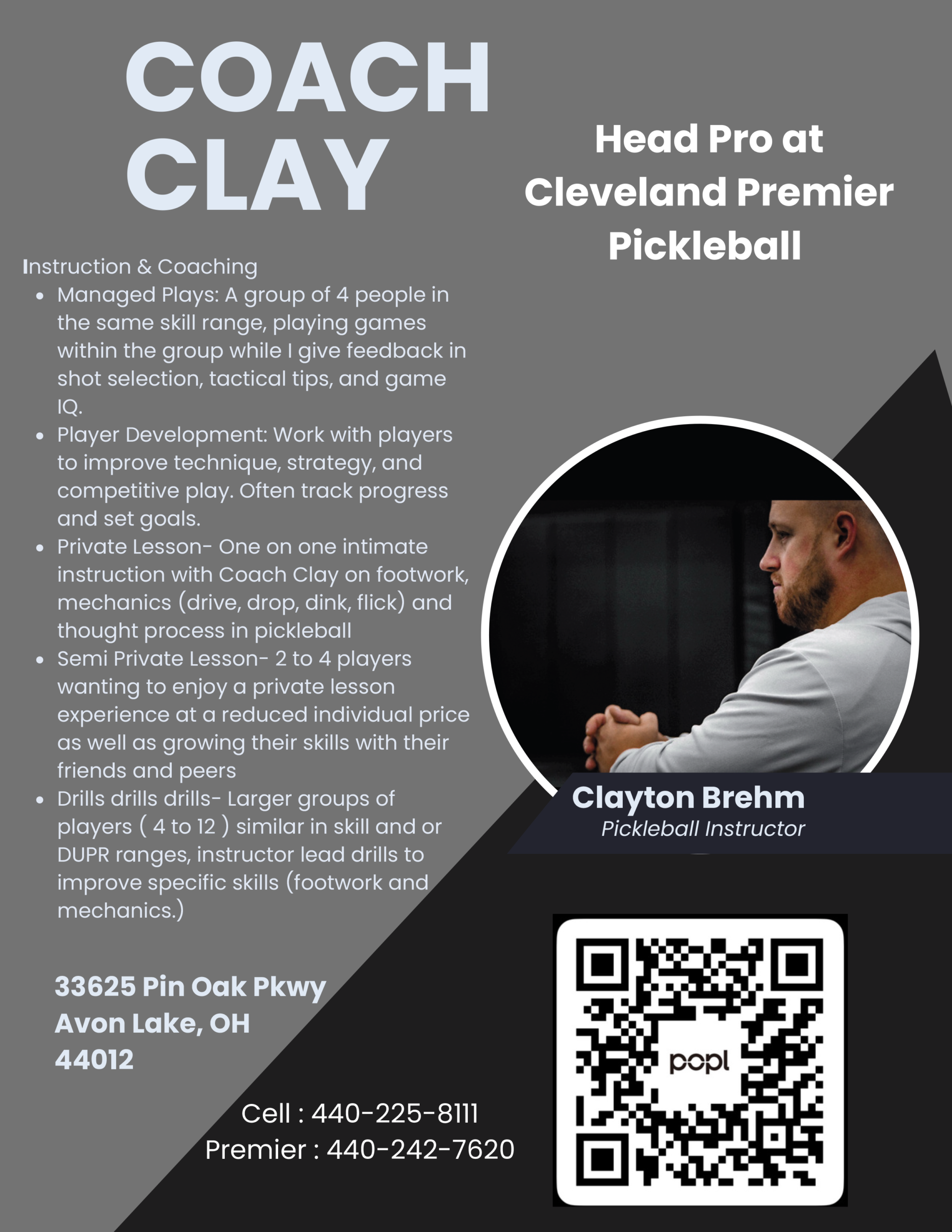 contact info for Coach Clay